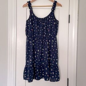 Banana Republic Navy Floral Sundress Medium